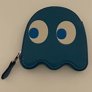Coach Limited Edition Pac-Man Blue Ghost ("Inky") Coin Case - Style F73165